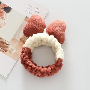 Chic Bow Hairband in Cream and Brown